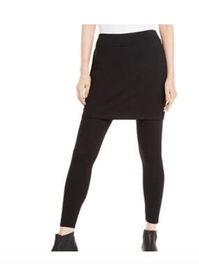 Eileen Fisher Black Skirted Leggings Overlay Pants​ Size M